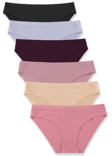 FINETOO 6 Pack Women’s Seamless Hipster Underwear No Show...