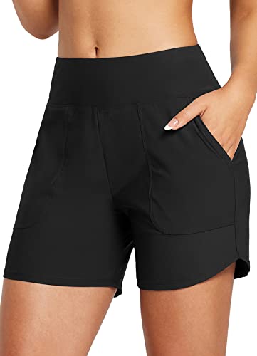 baleaf Women's Swim Shorts Tummy Control Modest Swimsuits...