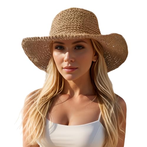 Womens Sun Hats Wide Brim Summer Beach Hat for Women...